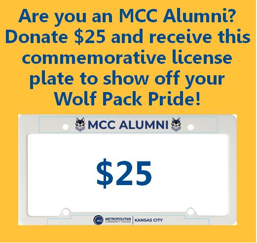 $25 MCC Alumni Commerorative License Plate 